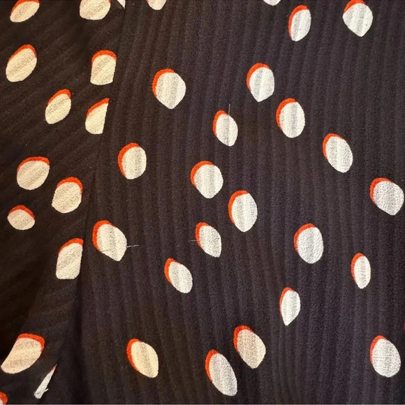 Slate & Willow Wrap Dotted Dress V-neck Navy Blue Mini Belted Size 16 RTR - Picture 11 of 15